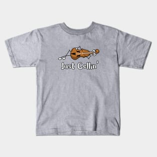 Just Cellin' Funny Cello Pun Kids T-Shirt